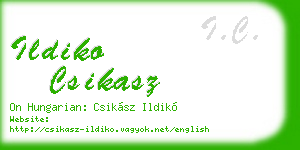 ildiko csikasz business card